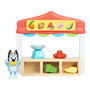 Moose Set Mercado De Frutas Y Verduras Bluey 17555 - Jeu de marché fruits et légumes pour enfants, figurine Bluey incluse, version espagnole
