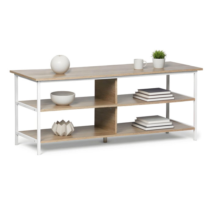MobleKit Meuble d'Appoint Blanc Marron