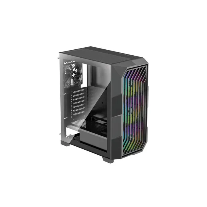 Xilence XG181 Breeze II - Boîtier PC Midi-Tour Gaming - Façade Maille Ondulée - 3 Ventilateurs ARGB + 1 PWM - Verre Trempé - Refroidissement Optimal