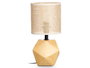 Giftdecor Lampe de Table Effet Bois Prisma 14x19x14 cm Céramique Métal Plastique Marron (Set de 12)