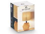 Giftdecor Lampe de Table Effet Bois Prisma 14x19x14 cm Céramique Métal Plastique Marron (Set de 12)
