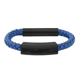 Police PJ26492BLN.01 Bracelet en Cuir Bleu pour Homme