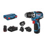 Bosch Professional GSR 12V-35 FC Perceuse-visseuse avec 2 batteries 3,0 Ah