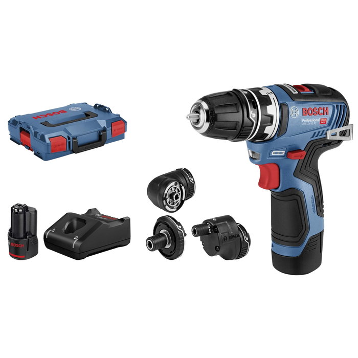 Bosch Professional GSR 12V-35 FC + 2 batteries 3,0Ah + L-Boxx