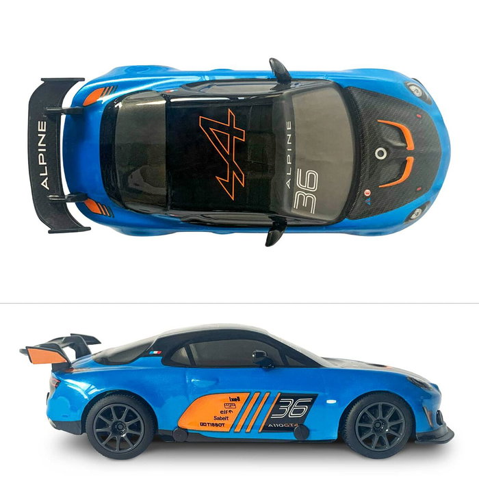 Mondo Motors Alpine A110 GT4 - Voiture télécommandée - Bleu Turquoise - Échelle 1:24