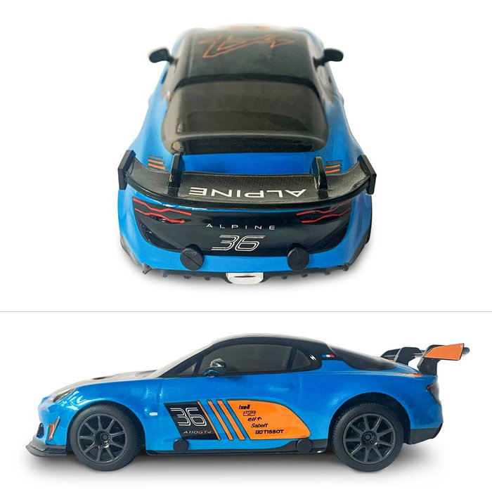 Mondo Motors Alpine A110 GT4 - Voiture télécommandée - Bleu Turquoise - Échelle 1:24