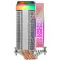 Mars Gaming MCPU-VR Disipateur CPU Double Miroir Infini ARGB 4 Heatpipes TDP 180W Ventilateur 12cm PWM Ultra-Silencieux - Rose