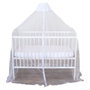 Domiva Moustiquaire pour lit blanc avec ciel de lit et flèche sur socle