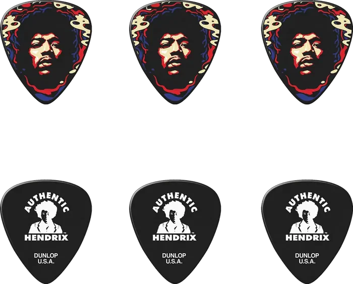 DUNLOP Caja 6 Púas Signature Jimi Hendrix Star Haze