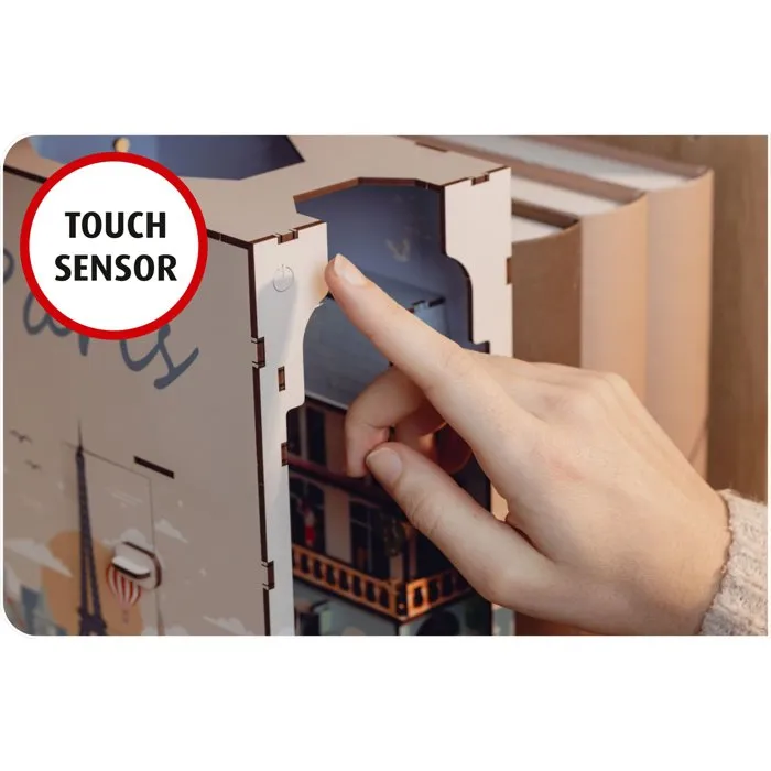 Revell - Kit DIY Maquette 3D Book Nook "Paris" avec Éclairage LED - Tiny Adventures