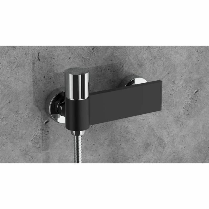 Edouard Rousseau Mitigeur douche BLACK STEEL Noir / Chromé Edouard Rousseau Mitigeur douche BLACK STEEL Noir / Chromé