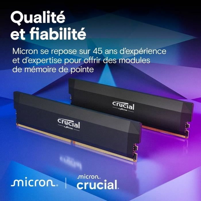 Mémoire RAM Crucial 32 GB DDR5 6400 MHz