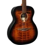 LAG Guitare Acoustique Nylon Auditorium Noir & Brun - Table Épicéa Massif, Finition Satinée