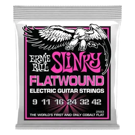 Ernie Ball Juego Super Slinky Flatwound 9-42 Corde électrique