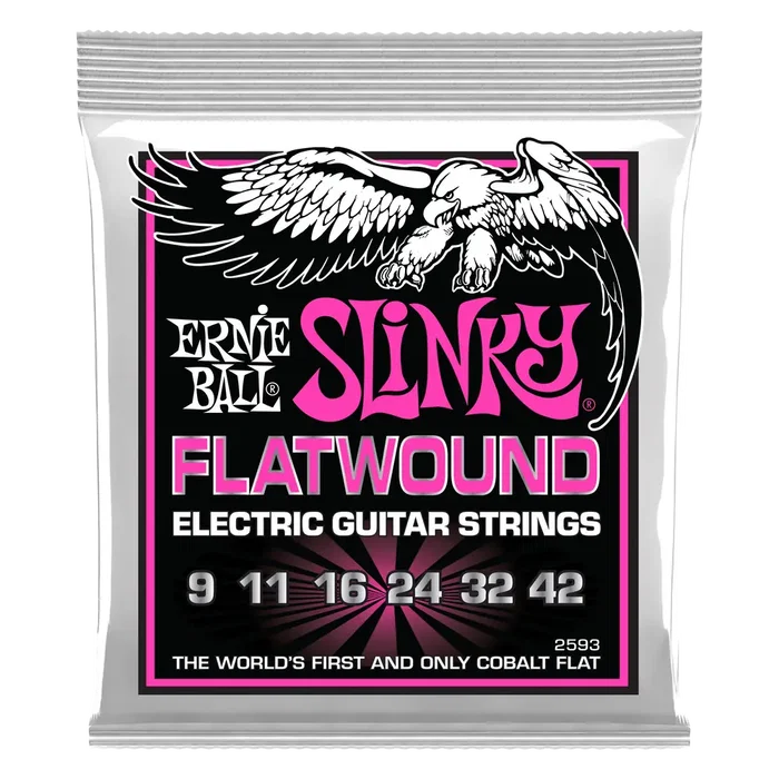 Ernie Ball Juego Super Slinky Flatwound 9-42 Corde électrique