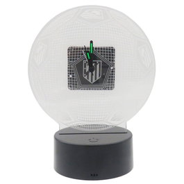 CYP BRANDS Montre LED Officielle Atlético de Madrid avec Éclairage RGB et Bracelet en Silicone - Design de Ballon de Football Plat avec Écusson