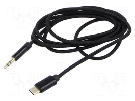 GEMBIRD Câble Jack 3,5mm 3-pin vers USB C, 1,5m, noir