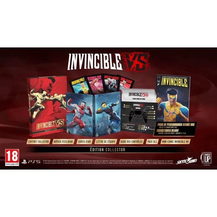 Just For Games Invincible VS Collector's Edition - Jeu PS5 avec Contenu Exclusif et Bonus pour Fans - Édition Ultime de Jeu de Combat
