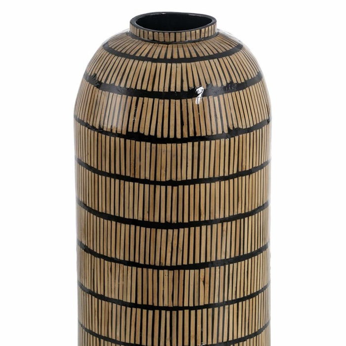 BigBuy Home Vase Noir Beige Bambou 23 x 23 x 50 cm BigBuy Home Vase Noir Beige Bambou 23 x 23 x 50 cm