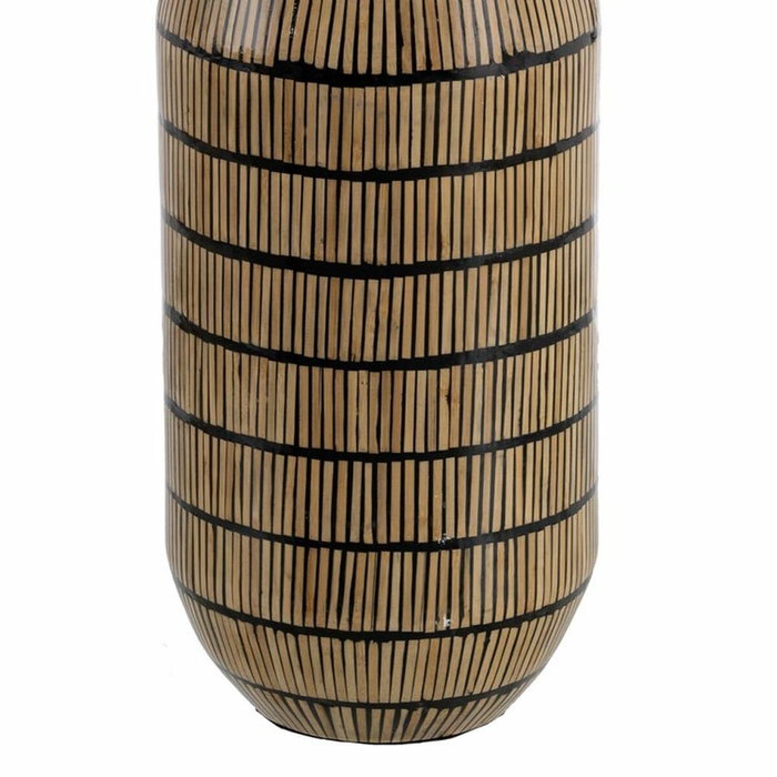BigBuy Home Vase Noir Beige Bambou 23 x 23 x 50 cm BigBuy Home Vase Noir Beige Bambou 23 x 23 x 50 cm