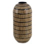 BigBuy Home Vase Noir Beige Bambou 23 x 23 x 50 cm