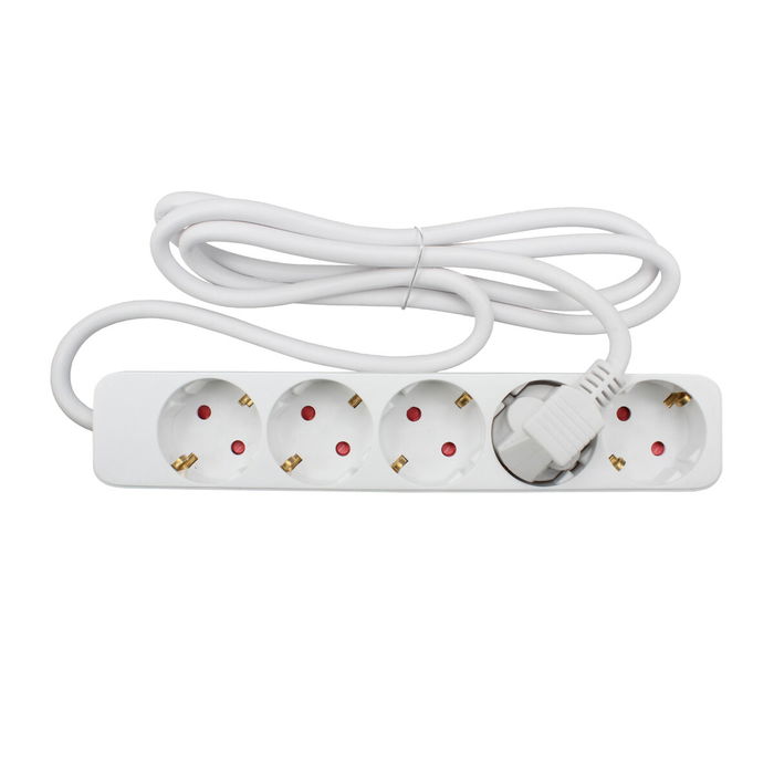 Multiprise 5 Prises avec Interrupteur TM Electron TMUAD505S Blanc 3680 W (1,5 m)