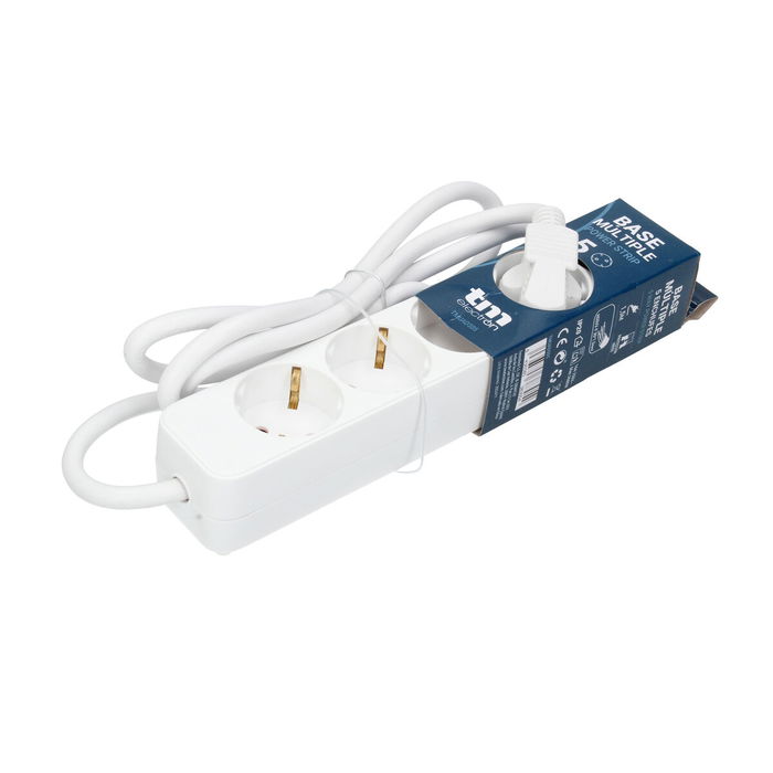 Multiprise 5 Prises avec Interrupteur TM Electron TMUAD505S Blanc 3680 W (1,5 m)