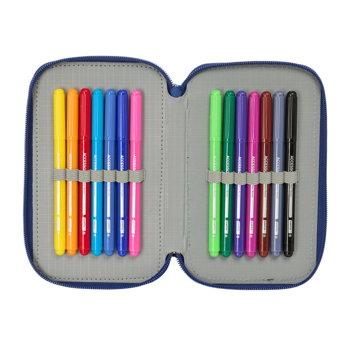 Pochette à crayons triple F.C. Barcelona Blue marine 12,5 x 19,5 x 5,5 cm 37 Pièces Pochette à crayons triple F.C. Barcelona Blue marine 12,5 x 19,5 x 5,5 cm 37 Pièces