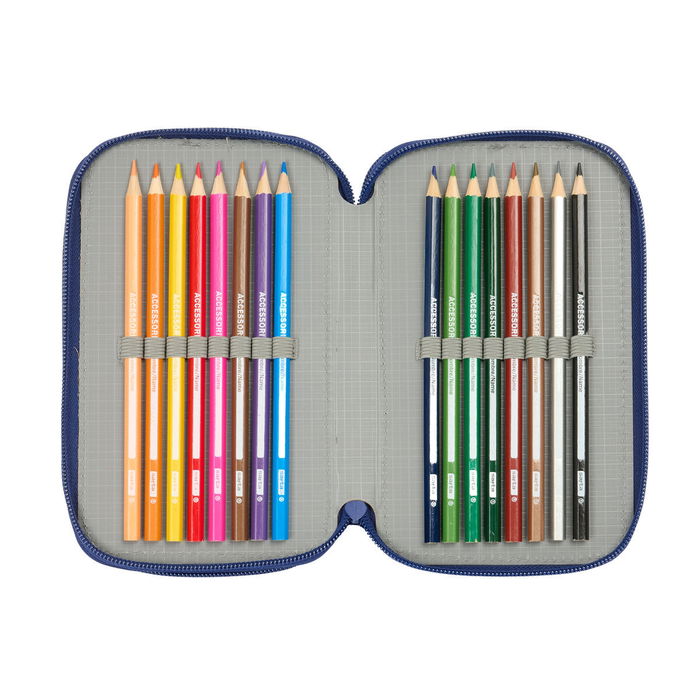 Pochette à crayons triple F.C. Barcelona Blue marine 12,5 x 19,5 x 5,5 cm 37 Pièces Pochette à crayons triple F.C. Barcelona Blue marine 12,5 x 19,5 x 5,5 cm 37 Pièces