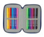 Safta Plumier triple 37 pièces F.C. Barcelona bleu marine et bleu - 12,5x19,5x5,5 cm