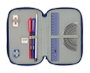 Safta Plumier triple 37 pièces F.C. Barcelona bleu marine et bleu - 12,5x19,5x5,5 cm