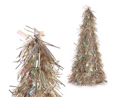 Krist+ Arbre scintillant irisé bronze 24x46x24 cm - Plastique PET, PP (Set de 24)