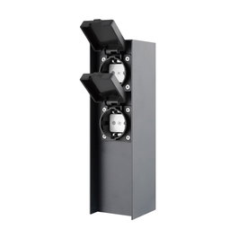 GSC Evolution Colonne de prises de jardin avec capuchons 2T IP44