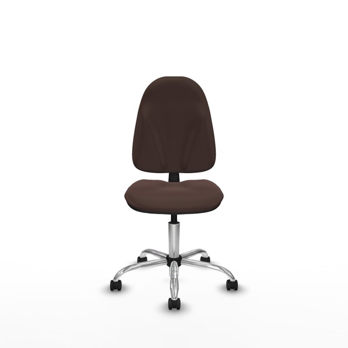 PIQUERAS Y CRESPO Chaise de bureau Algarra, similicuir marron foncé, sans accoudoirs PIQUERAS Y CRESPO Chaise de bureau Algarra, similicuir marron foncé, sans accoudoirs