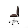PIQUERAS Y CRESPO Chaise de bureau Algarra, similicuir marron foncé, sans accoudoirs