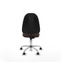 PIQUERAS Y CRESPO Chaise de bureau Algarra, similicuir marron foncé, sans accoudoirs