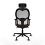 Piqueras y Crespo 2D036G2 Chaise de Bureau avec Appui-tête Orange Foncé