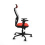 Piqueras y Crespo 2D036G2 Chaise de Bureau avec Appui-tête Orange Foncé