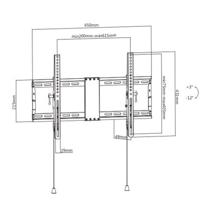 GEMBIRD WM-80T-01 Support mural 37" à 80" GEMBIRD WM-80T-01 Support mural 37" à 80"
