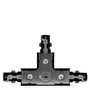 Connecteur T pour rail bifasique noir pour spots de LEDs
