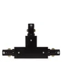Connecteur T pour rail bifasique noir pour spots de LEDs