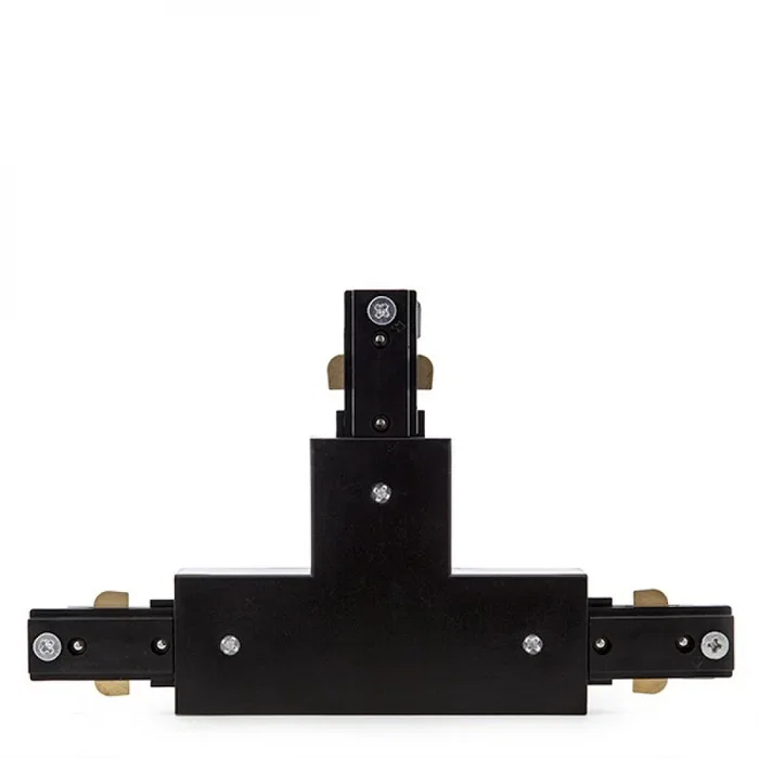 Connecteur T pour rail bifasique noir pour spots de LEDs Connecteur T pour rail bifasique noir pour spots de LEDs