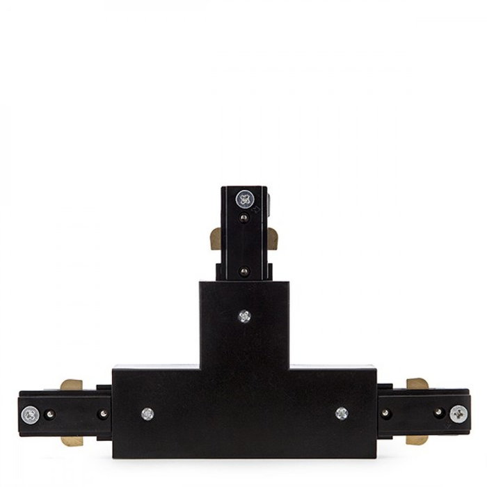 Connecteur en T Noir pour Projecteurs LED sur Rail Biphasé Connecteur en T Noir pour Projecteurs LED sur Rail Biphasé