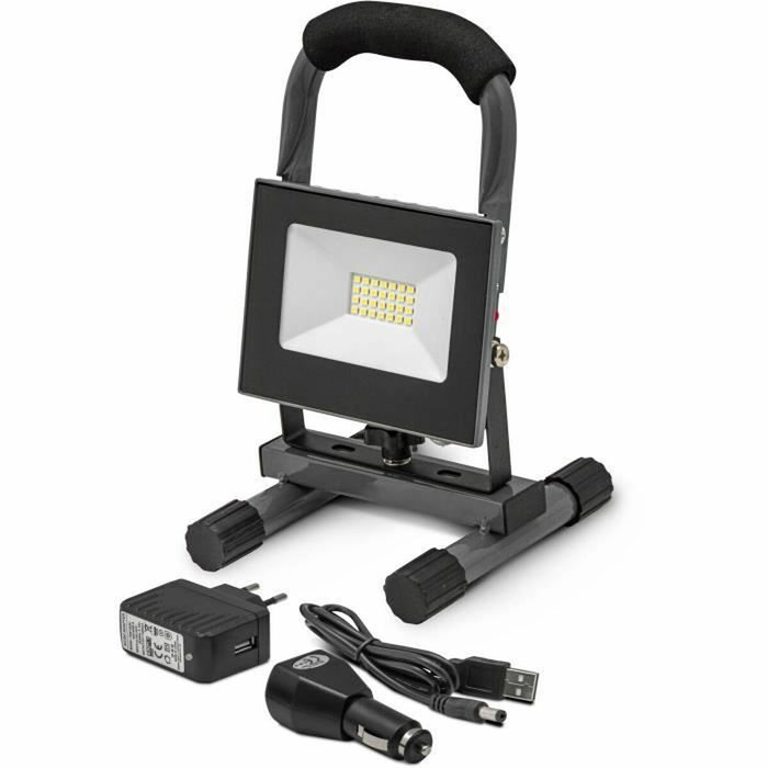 I-Watts Projecteur LED rechargeable I-SPR10PBK 10 W 450 lumens I-Watts Projecteur LED rechargeable I-SPR10PBK 10 W 450 lumens