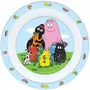 Fun House - Lot de vaisselle Barbapapa (Réf. BARBAPAPA) - 6 pièces : Assiettes 22 cm & 16 cm, couverts, verre, gourde et boîte goûter - Adapté lave-vaisselle et micro-ondes