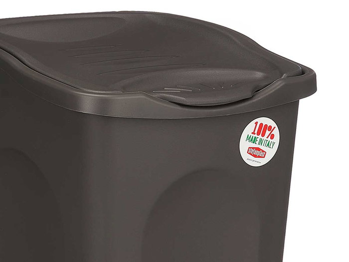 Stefanplast Pongotodo Primavera 25L Antracite 28x40x36 cm Plastique (Set de 6)