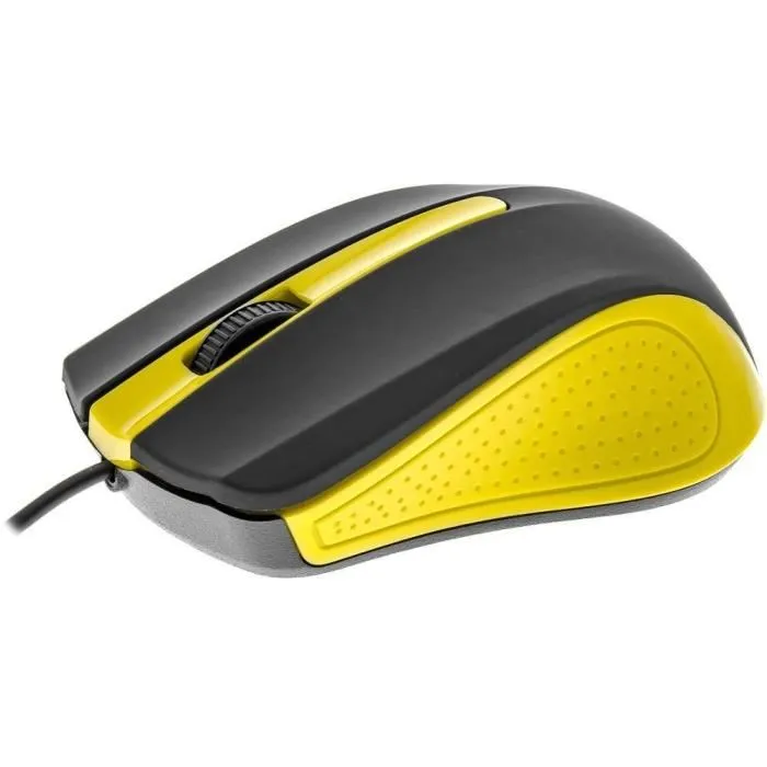 Yenkee YMS 1015YW - Souris filaire USB - Jaune SUVA - Capteur optique 1000 DPI - Surface anti-transpiration - Pour bureau et maison Yenkee YMS 1015YW - Souris filaire USB - Jaune SUVA - Capteur optique 1000 DPI - Surface anti-transpiration - Pour bureau et maison