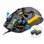 Yenkee YMS 3600BK Souris de Jeu Filaire Modulaire, Capteur Pixart 3327 12400 DPI, RGB, 6 Boutons Programmables, Design Anti-Transpiration