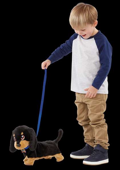 Bizak Mi Perrito Salchicha Waggles - Chien en peluche qui aboie, appuie sur sa tête, piles AAA incluses, dès 2 ans Bizak Mi Perrito Salchicha Waggles - Chien en peluche qui aboie, appuie sur sa tête, piles AAA incluses, dès 2 ans