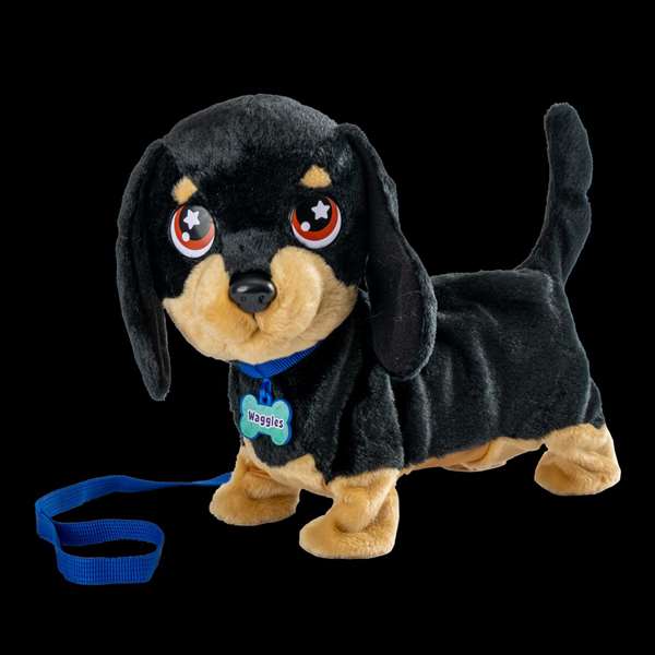 Bizak Mi Perrito Salchicha Waggles - Chien en peluche qui aboie, appuie sur sa tête, piles AAA incluses, dès 2 ans Bizak Mi Perrito Salchicha Waggles - Chien en peluche qui aboie, appuie sur sa tête, piles AAA incluses, dès 2 ans